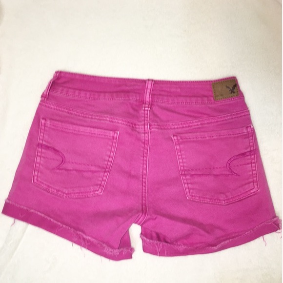 Pink American Eagle Denim Shorts💗 Frayed Edges! - Picture 2 of 4